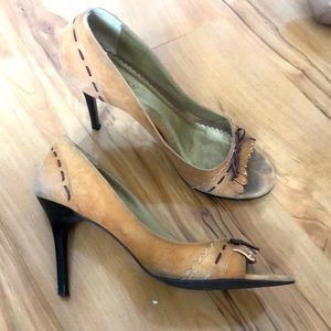 BCBGirls Moccasin peep toe Heels